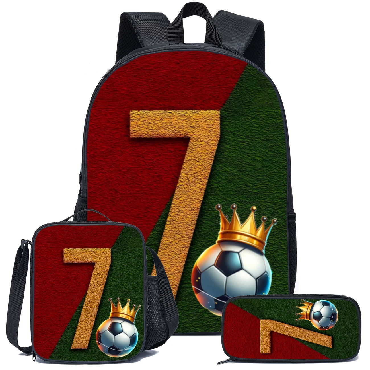 Cartoon Backpack for Primary and Secondary School Students, Large Capacity Backpack, Shoulder Bag, Pencil Case Three-piece Set 250815