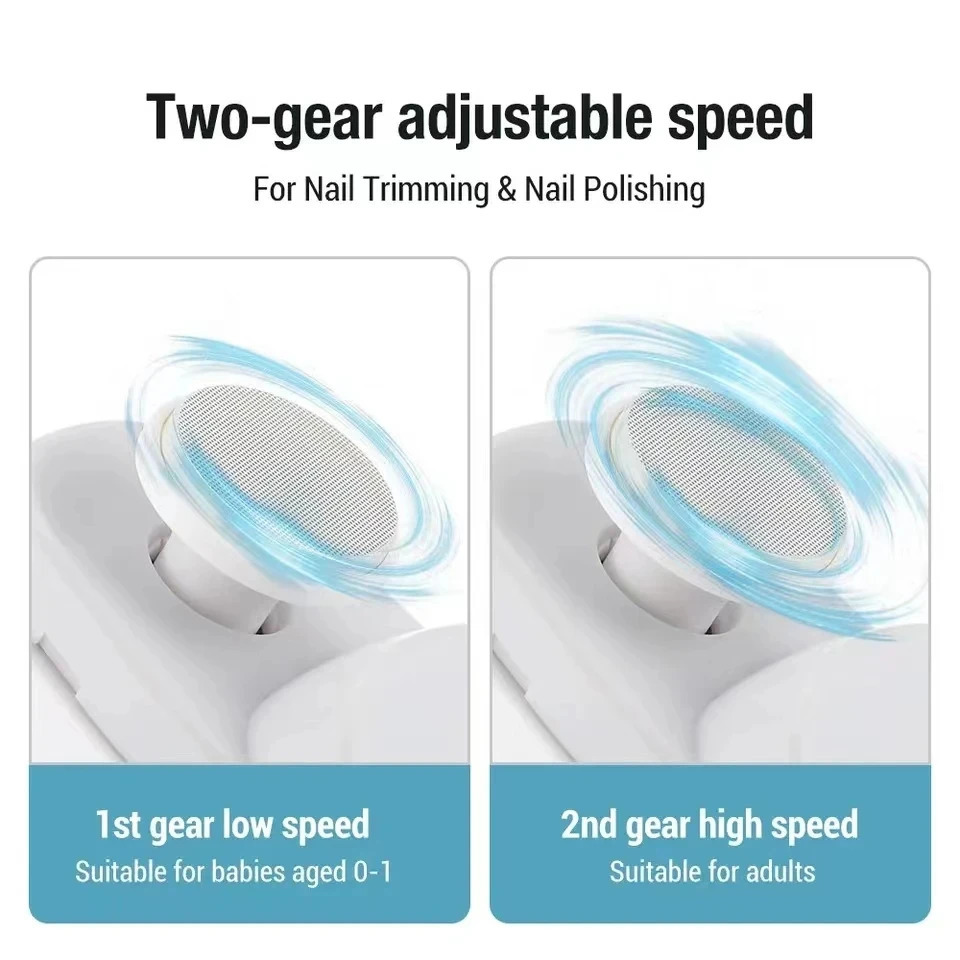 Electric Nail Clipper Grinding and Polishing 2 in 1 Multifunctional Portable Automatic Nail Grinder Electric Manicure Tool 250729