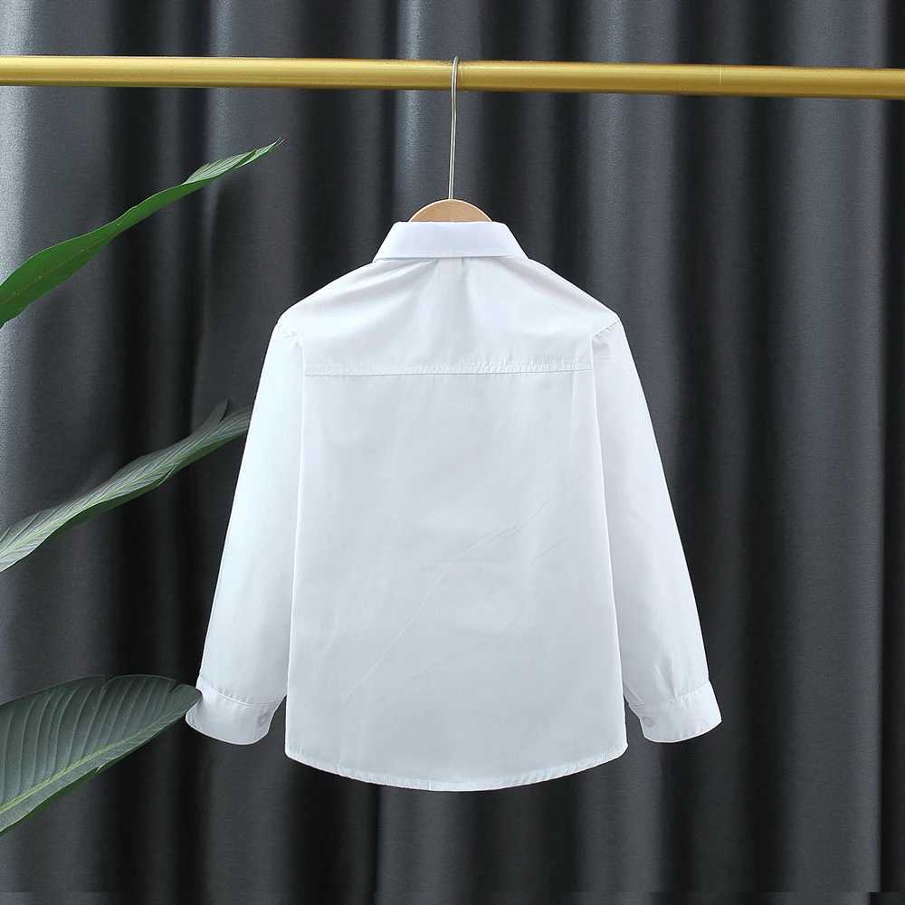 Spring And Autumn New White Long Sleeve Baby Boys And Girls Shirts Soft And Comfortable ChildrenS Clothing For 90-180cm X250806