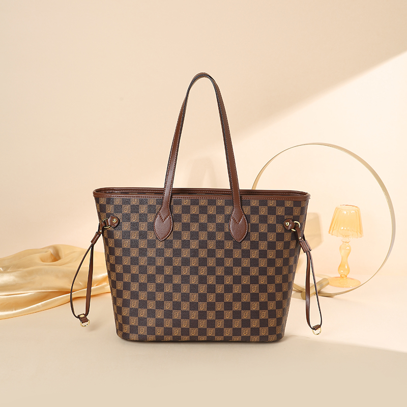 MKF designer bag free shipping Light luxury High quality casual tote bag versatile classic Check Plaid Tartan vintage handbag for woman
