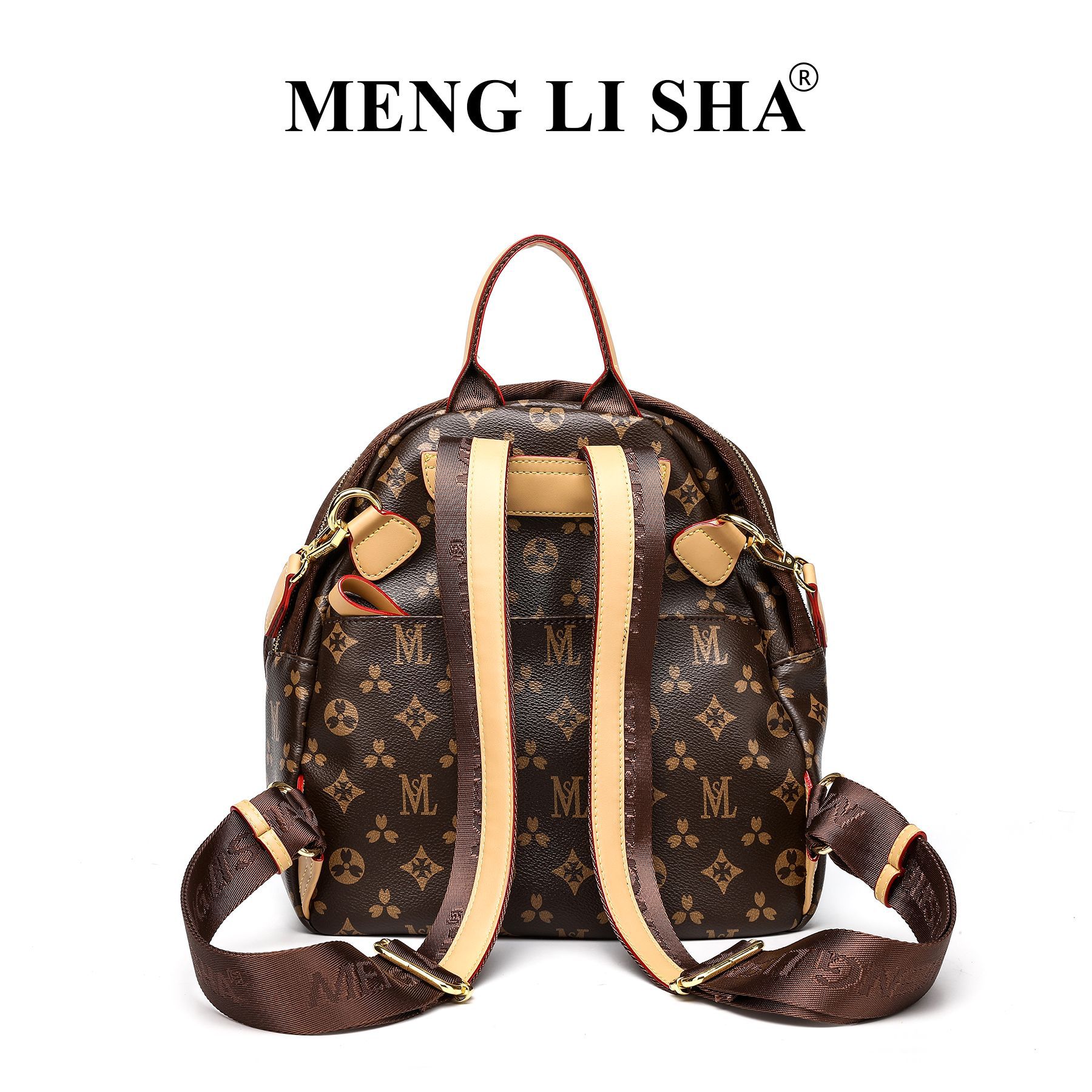 2025 MENG LI SHA Korean-style trendy backpack for women new style for spring and summer 2025 with a sense of high-end lightweight stylish large-capaci
