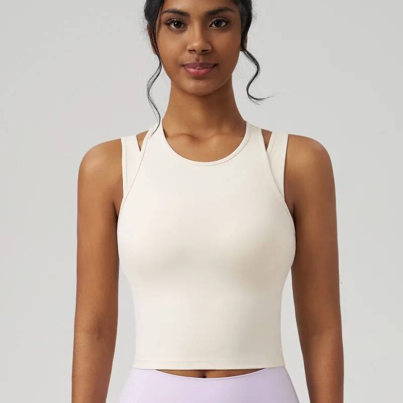 Yoga Women Gym Sleeveless Shirt Fiess Training Sportswear Vest Outdoor Running Sport Tank Tops