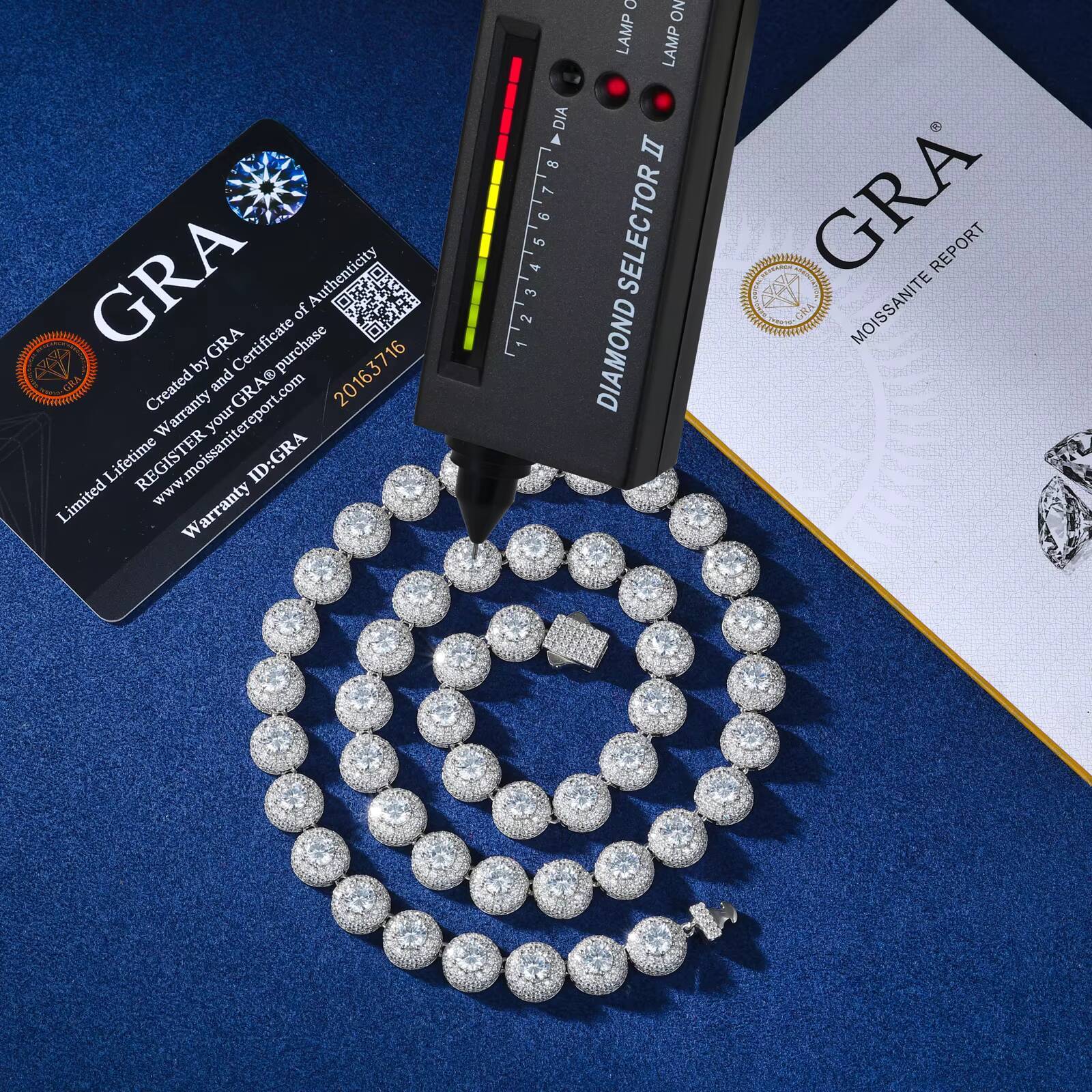 Fashion Hip Hop Jewelry 10mm 925 Sterling Silver Micro Paved VVS Moissanite Diamond Iced Out Halo Tennis Chain for Men