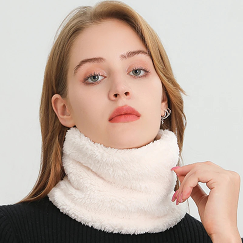 Cashmere Warm Collor Ring Winter Scarf Solid Plush Thick Outdoor Sports Men Women Children Neckerchief Full Face Mask Muffler 250806