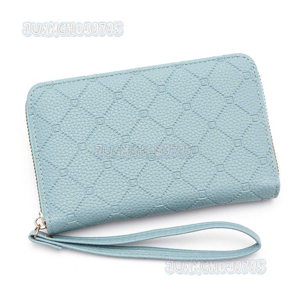 New Womens Coin Purse Style Simple Large Capacity Card Holder Zipper Clutch Phone Bag Drivers Document Bag H250806