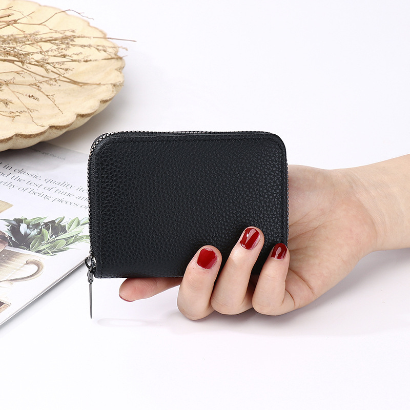New Accordion Men's Card Case Zipper Wallet Women's Multi-Functional Multi-Card Slot ID Holder