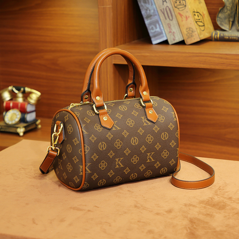 MKF designer bag free shipping High quality casual Boston bag simple versatile classic printing vintage handbag for woman