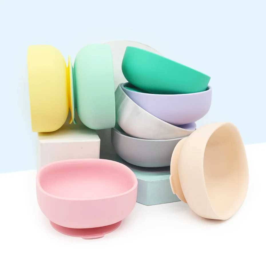 Food Grade Silicone Baby Feeding Plate Tableware Spoon Waterproof Suction Square Bowl Kids Non-slip Suction Childrens Products X250806