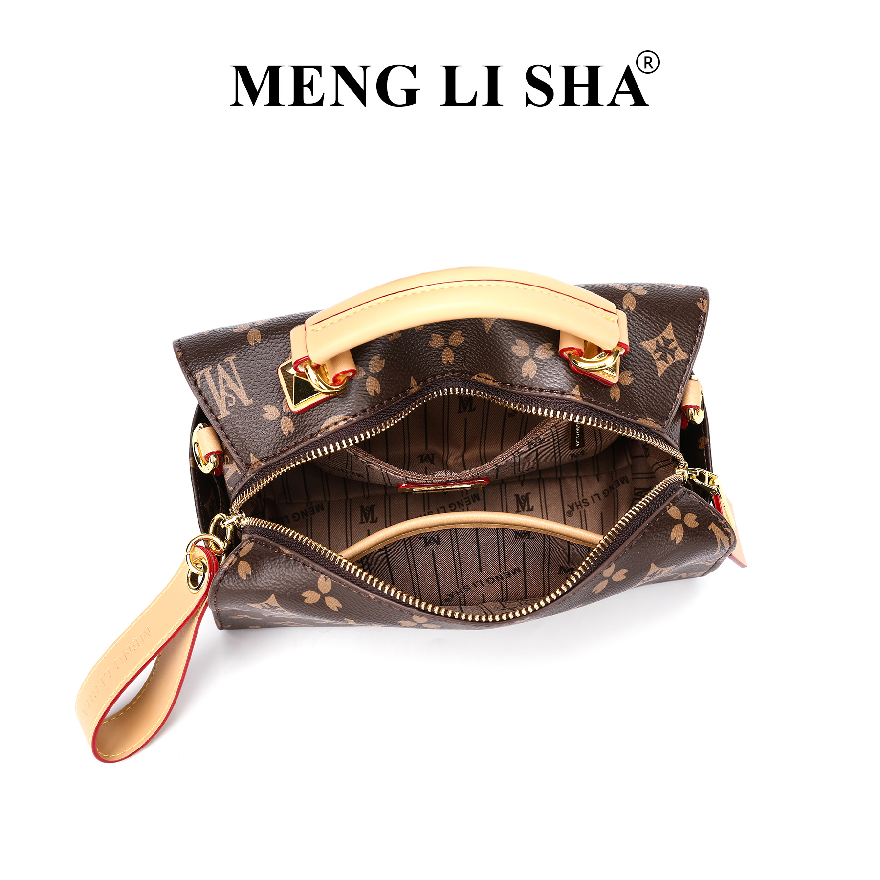 MENG LI SHA Spring and Summer New Arrivals a small - batch high - end hand - held and single - shoulder pillow - shaped bag a stylish and simple small