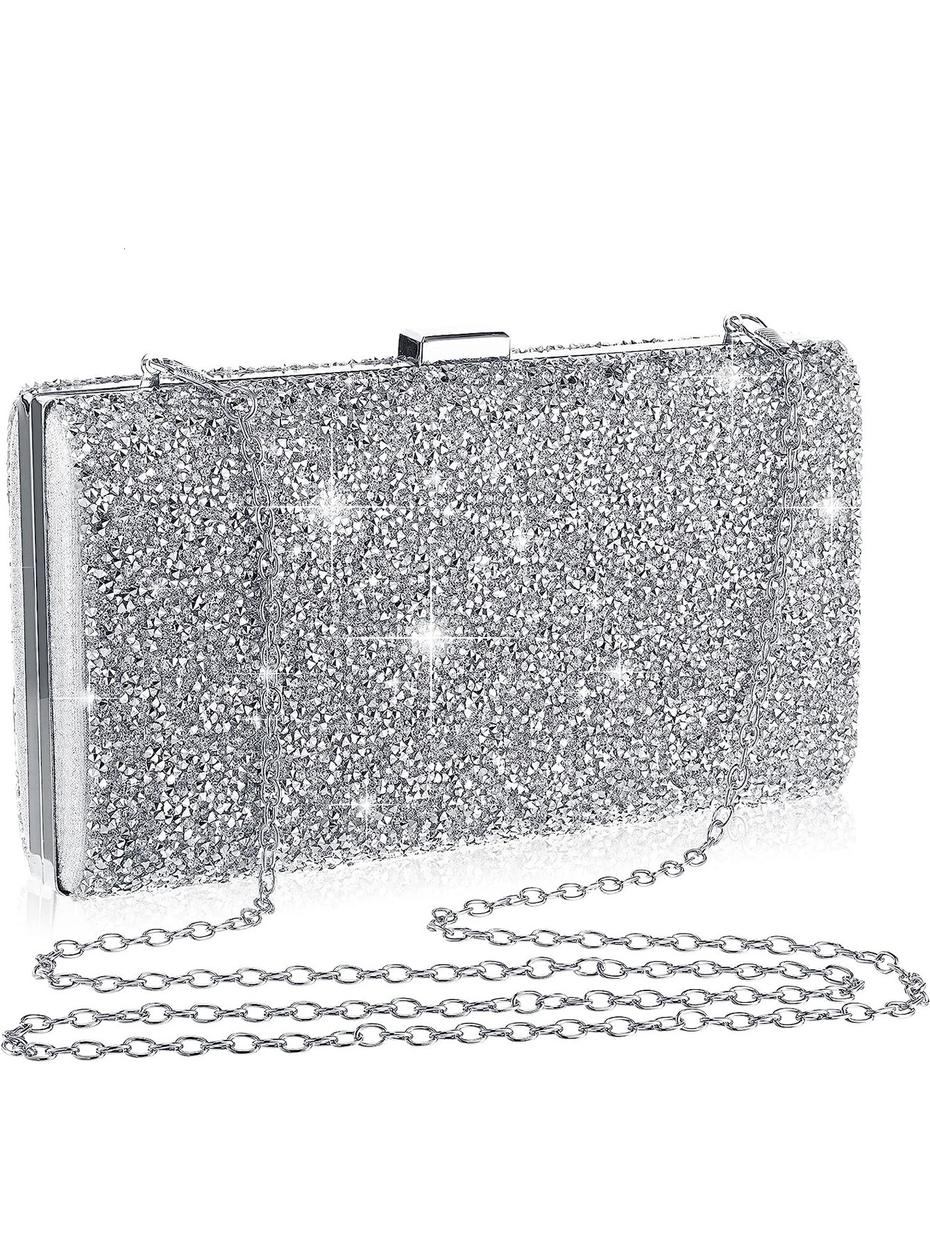 Sparkling Elegant Exquisite Dinner Party Handbag Water Diamond Handbag Crossbody Bag Womens Wedding Party Bag Dinner Bag 250730