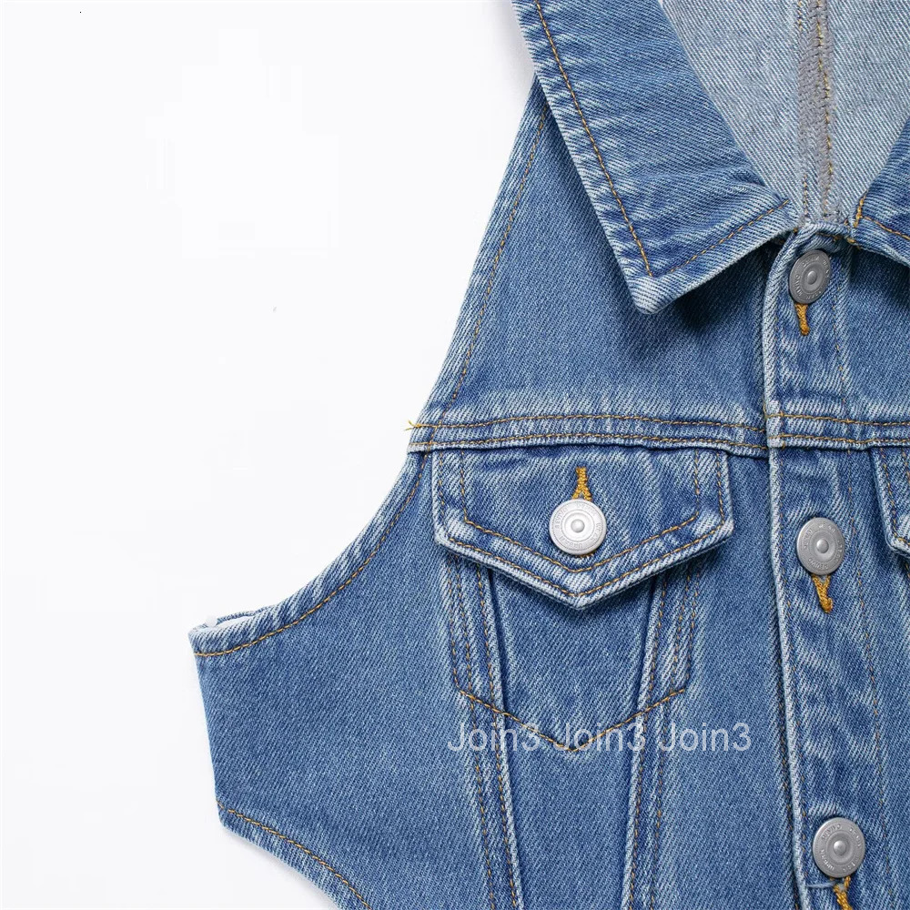 ZAR4 Summer New Womens Fashion and Elegance Royal Sister Vacation Style Hollow Split Denim Dress