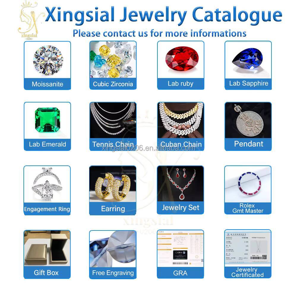 Xingsial Custom GRA Certificate Hip Hop Jewelry Star Ring 18K Gold Plated VVS Diamond Iced Out 925 Silver Moissanite Men Ring