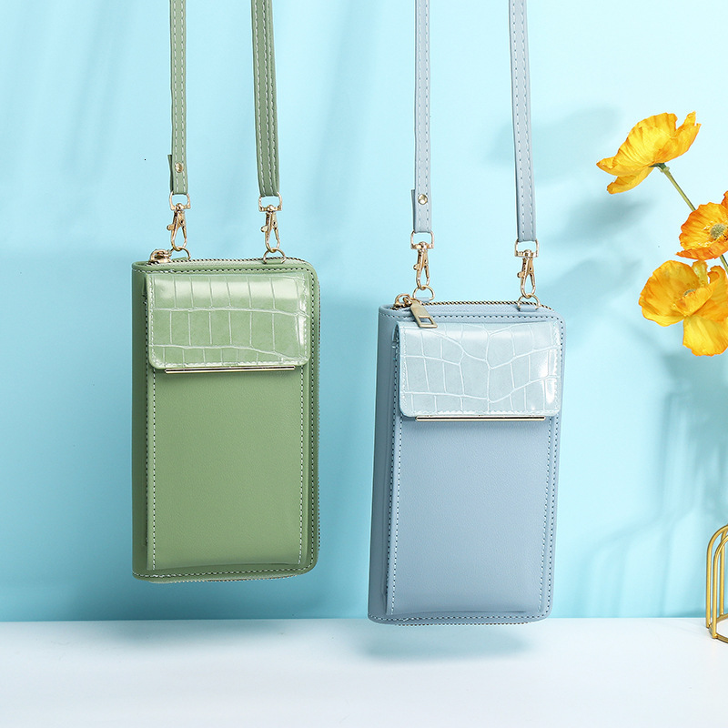 High-End Niche for Women New Wallet Stone Pattern Single Shoulder Crossbody Small Versatile Mini Phone Bag