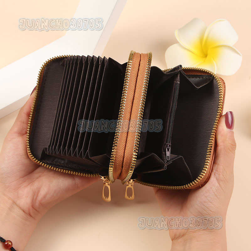 New Trendy Multi-card Slot Zipper Small Wallet Fashionable Large Capacity Card Holder Womens Mini Coin Purse H250806