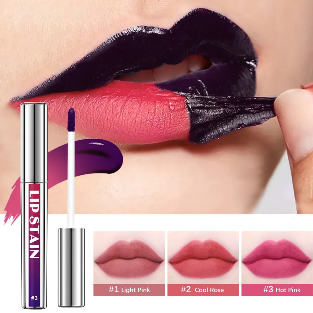 Peel Off Lip Stain Reveal Long Lasting Waterproof Pink Lip Tint Transfer Proof Non-stick Cup Natural Lip Stain Womens Cosmetics 250805