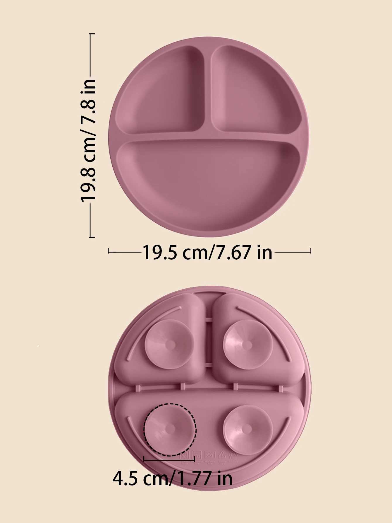 1PCS Color Kids Baby Sucker Silicone Dishes Plate Good Grade Dining Plate Feeding Bowl Toddle Training Tableware Baby Stuff X250806