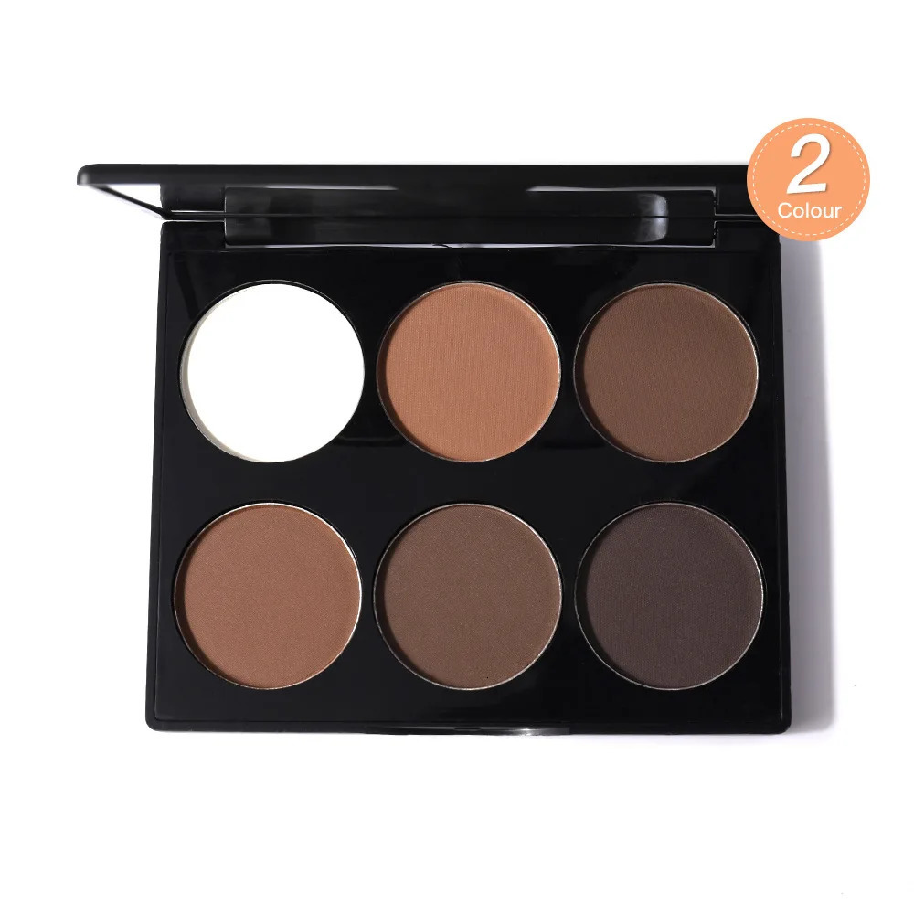 6 Colors Highlighter Contour Palette Makeup 3D Bronzer Matte Contour Palette Face Bronzer Professional Highlight Contour Palette 250730