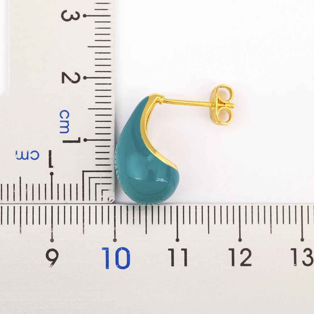 Nidin Trendy Waterdrop Hollow n Stud Earrings 5 Colors For Women Fashion Versatile Ear Jewelry Wholesale Accessories 250805