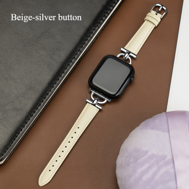 Luxury Womens Wristwatch Band - Genuine leather material 8/7/6/5/4/3/2/1/se/Ultra Suitable for the entire series