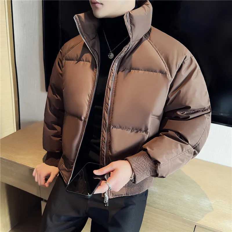 Loose and Casual Thickened Down Jacket for Men Stand-up Collar Daily Commuting Leisure and Warmth Autumn and Winter W250806