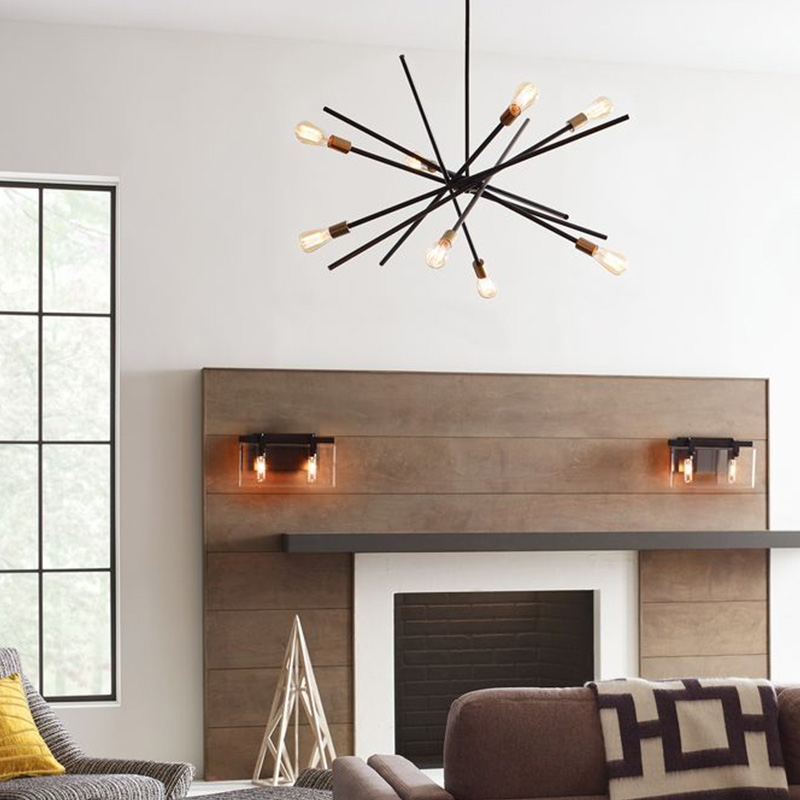 Creative industrial style retro satellite multi-head pendant lamp for clothing stores, cafes, and bars Z-P400109