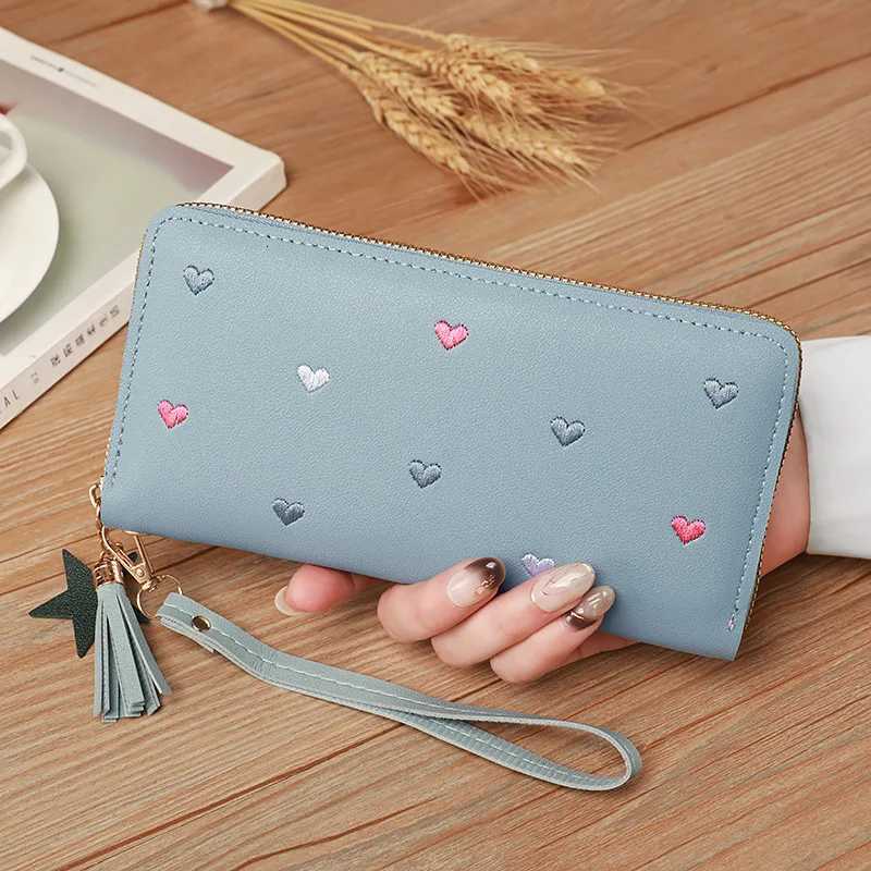 Women Wallets Purses Luxury Love Heart Wallets for Ladies Girl Money Pocket Card Holder Female Wallets Phone Clutch Bag XJ250806