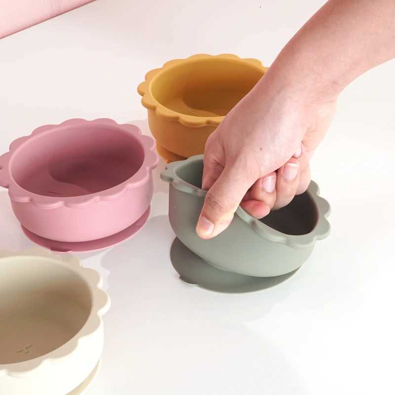 1set Childrens Tableware Kids Feeding Solid Food Non-Slip Bowl Waterproof Dishes Plates BPA Free Fork Spoon Dining Utensils X250806