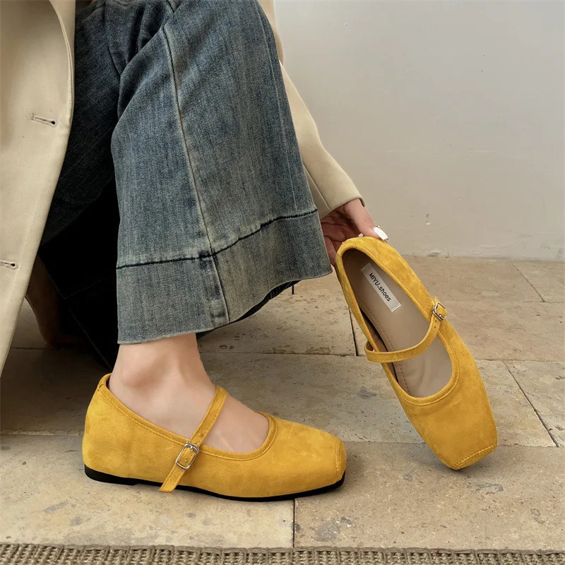 Retro Style Internal Elevation Women Mary Jane Shoes Ladies Soft Sole Dress Flats Casual Street Style Shoes 250731