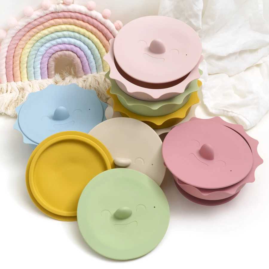 1PCS Baby Silicone Suction Bowl BPA Free Cartoon Shape Food Tray Dishes Plate Child Feeding Non-Slip Tableware Baby Accessories X250806