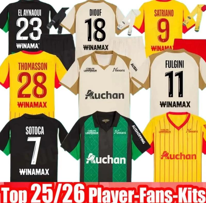 Maillot RC Lens 25 26 Soccer Jerseys Home Away Saint-Barbe Special EL AYNAOUI KAKUTA FANAGO SOTOCA WAHI Football Shirt 2025 202ULGINI DIOUF SPIERINGS G6