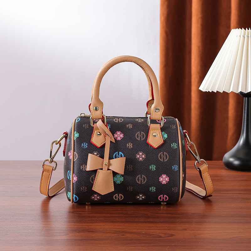 MKF designer bag free shipping Light luxury High quality casual Boston bag simple versatile classic printing vintage handbag for woman