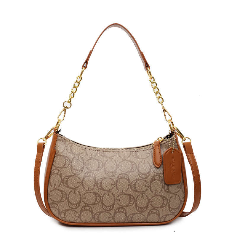 Trendy New Korean Fashion Printed Chain Small Square Versatile Commuter Shoulder Crossbody Bag for Women