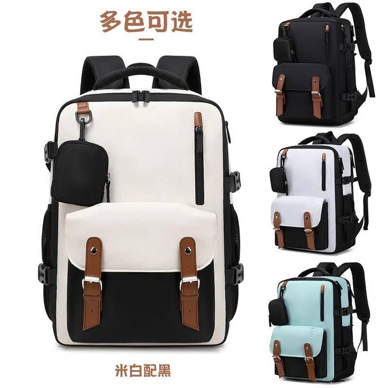 New Model of Men and Women's Same Universal Large Capacity Student Schoolbag Travel Laptop Backpack Spot high-quality