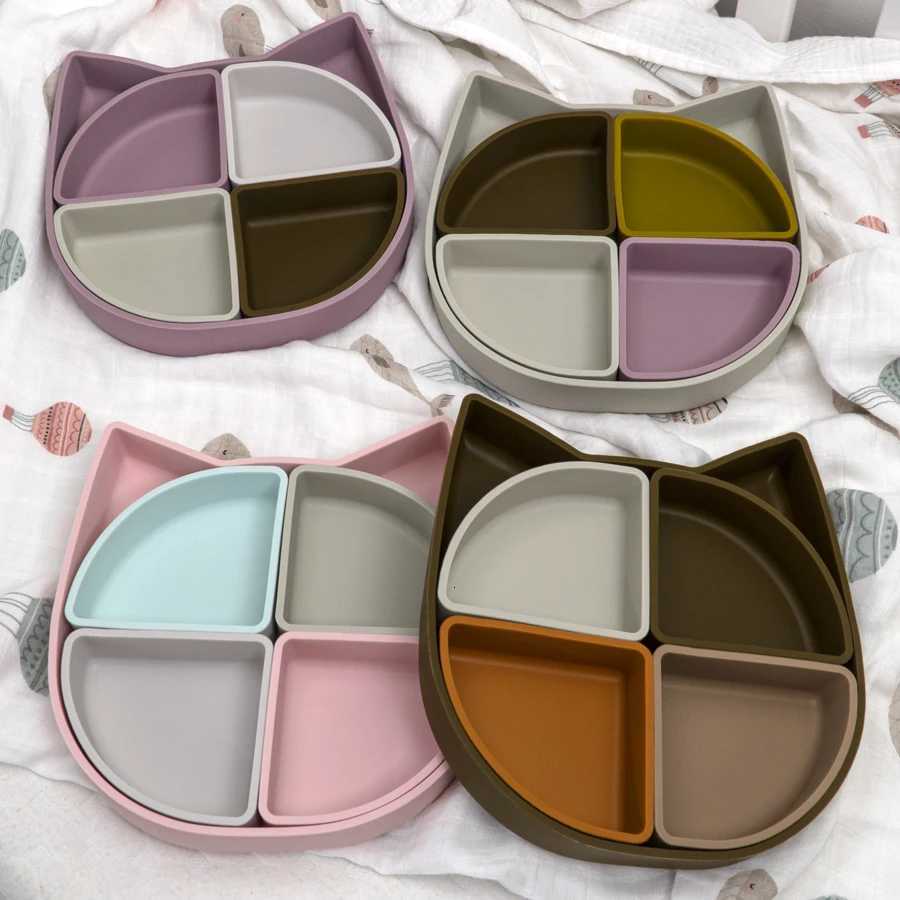 New Designed Cartoon Shaped Baby Dishes Plates Newborn Feeding Solid Food Anti-Slip Bowl Training Bowl Childrens Tableware X250806