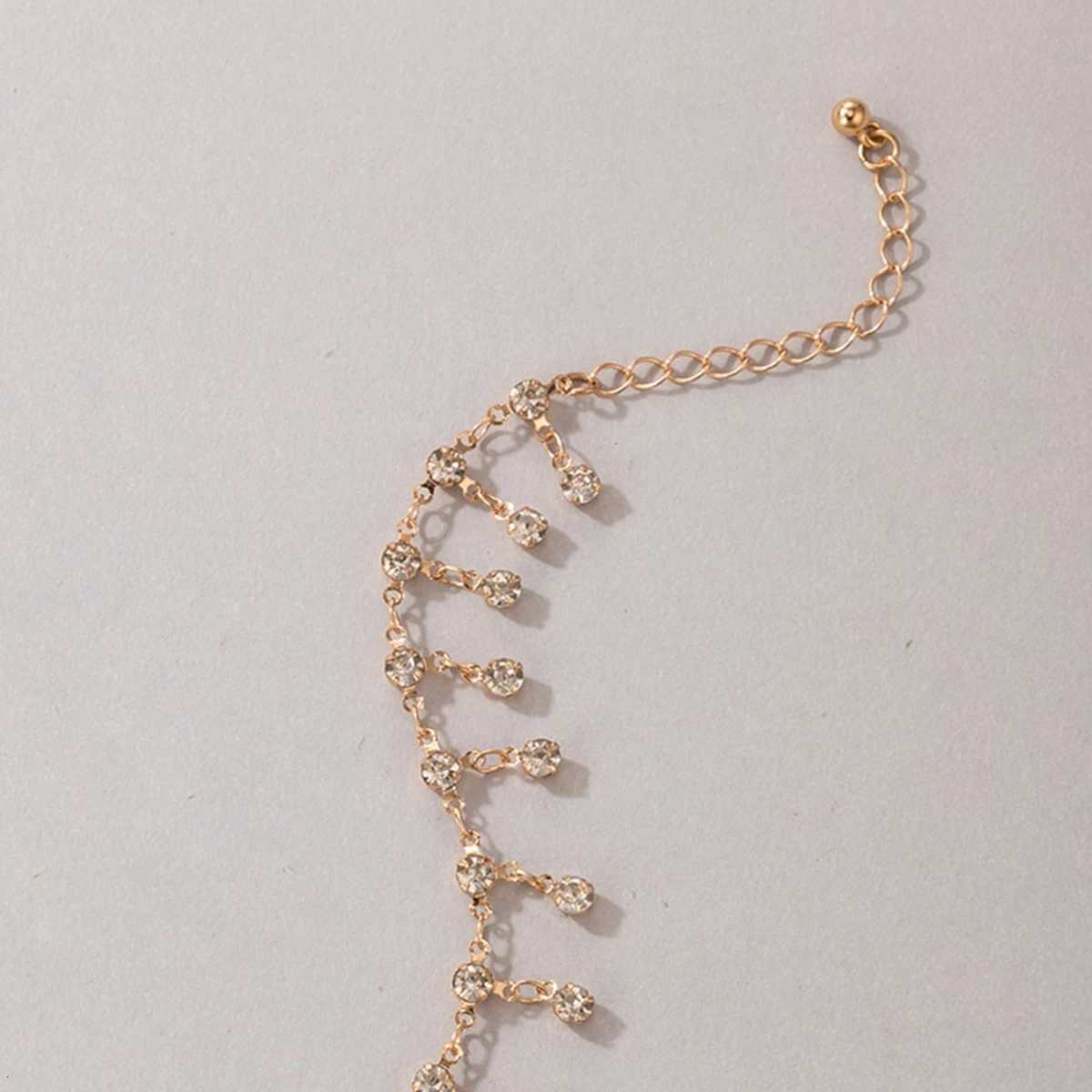 Docona Tassel Water Droplet Women Summer Beach Party Accessories Bohemia On The Fashion Anklet Simple Jewelry Female Y250805