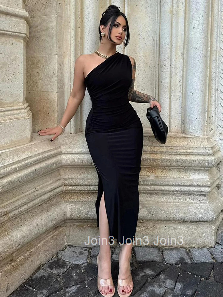 Summer Maxi Dress Women Sexy Split Fashion Sleeveless Backless Slim Dress Female Casual Streetwear Club Elegant Party Dresses