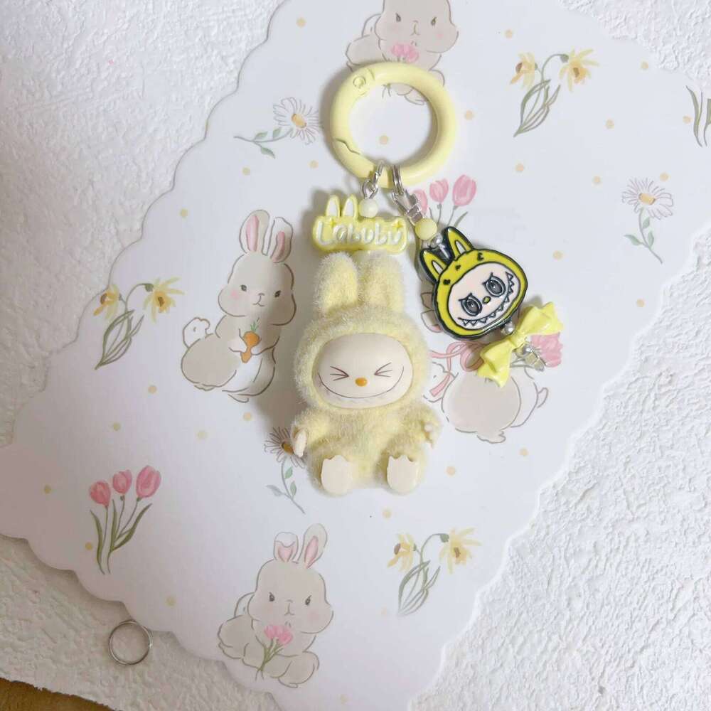 New Labubu Kawaii Aesthetic Plush Pretty Phone Chain Keychain Bags Wedding Party Accessories Keyrings Gifts for Women