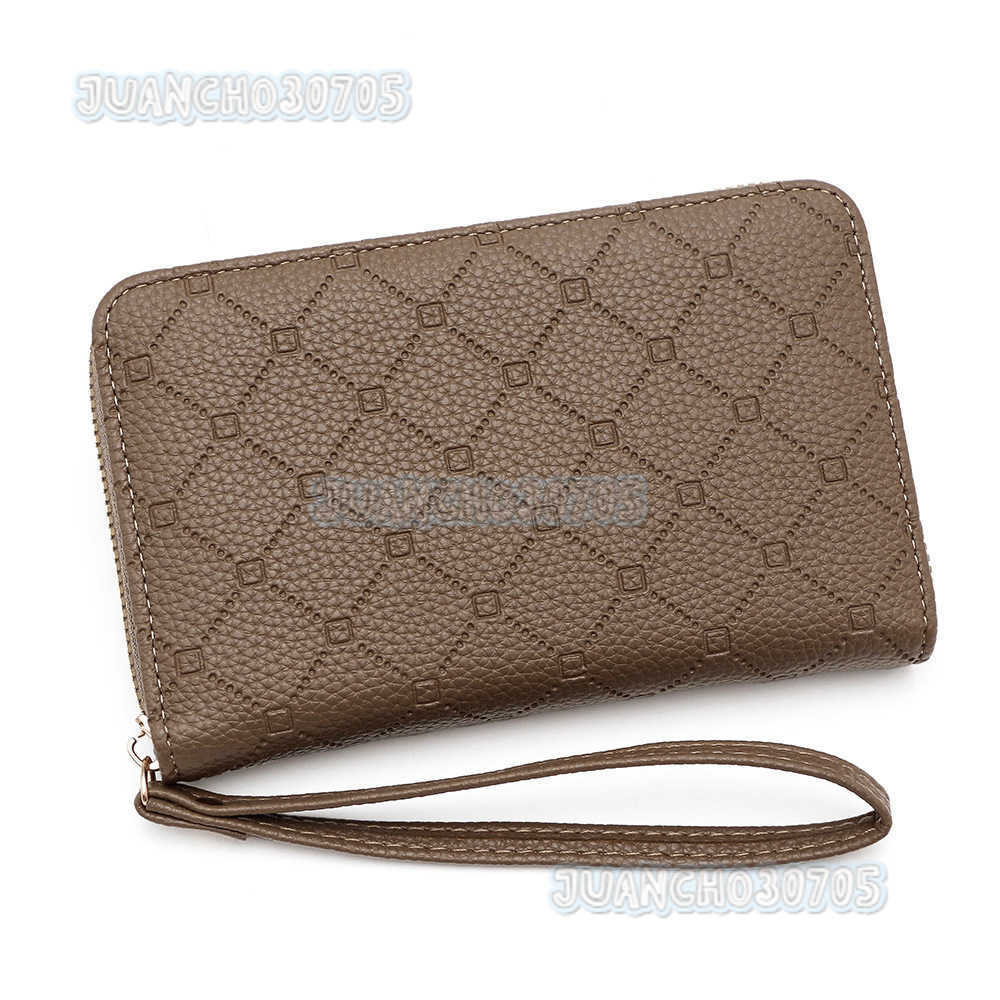 New Womens Coin Purse Style Simple Large Capacity Card Holder Zipper Clutch Phone Bag Drivers Document Bag H250806