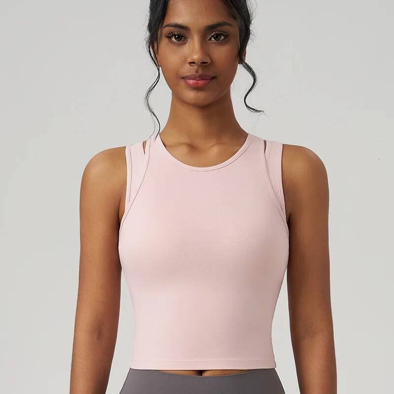 Yoga Women Gym Sleeveless Shirt Fiess Training Sportswear Vest Outdoor Running Sport Tank Tops