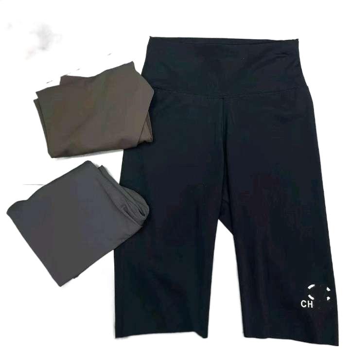 Women high waist elastic waist stretchy fabric logo letter embroidery designer sports yoga leggings pants SMLXL