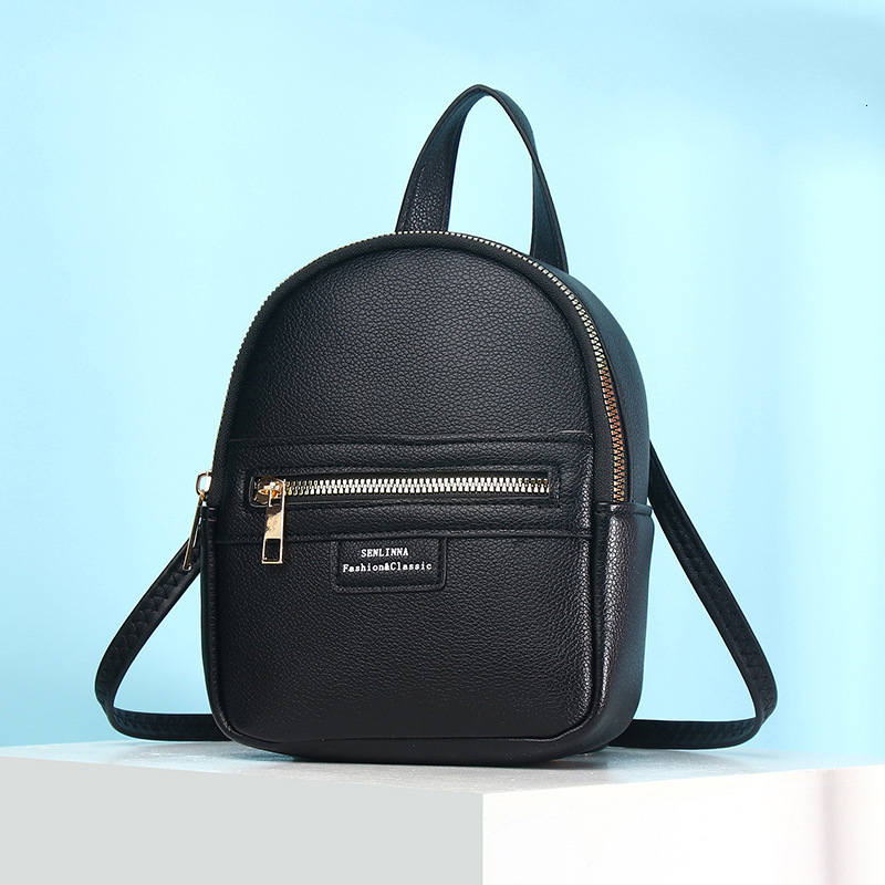 New PU Bag Fashion Lychee Pattern High-end Feel Women's Backpack