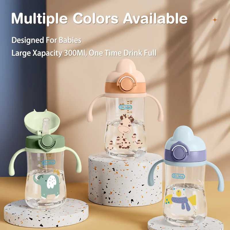 Portable Baby Water Bottles 300ml Baby Feeding Cup With Straw Children Learn Feeding Drinking Bottle Kids Training Cups BPA Free X250806