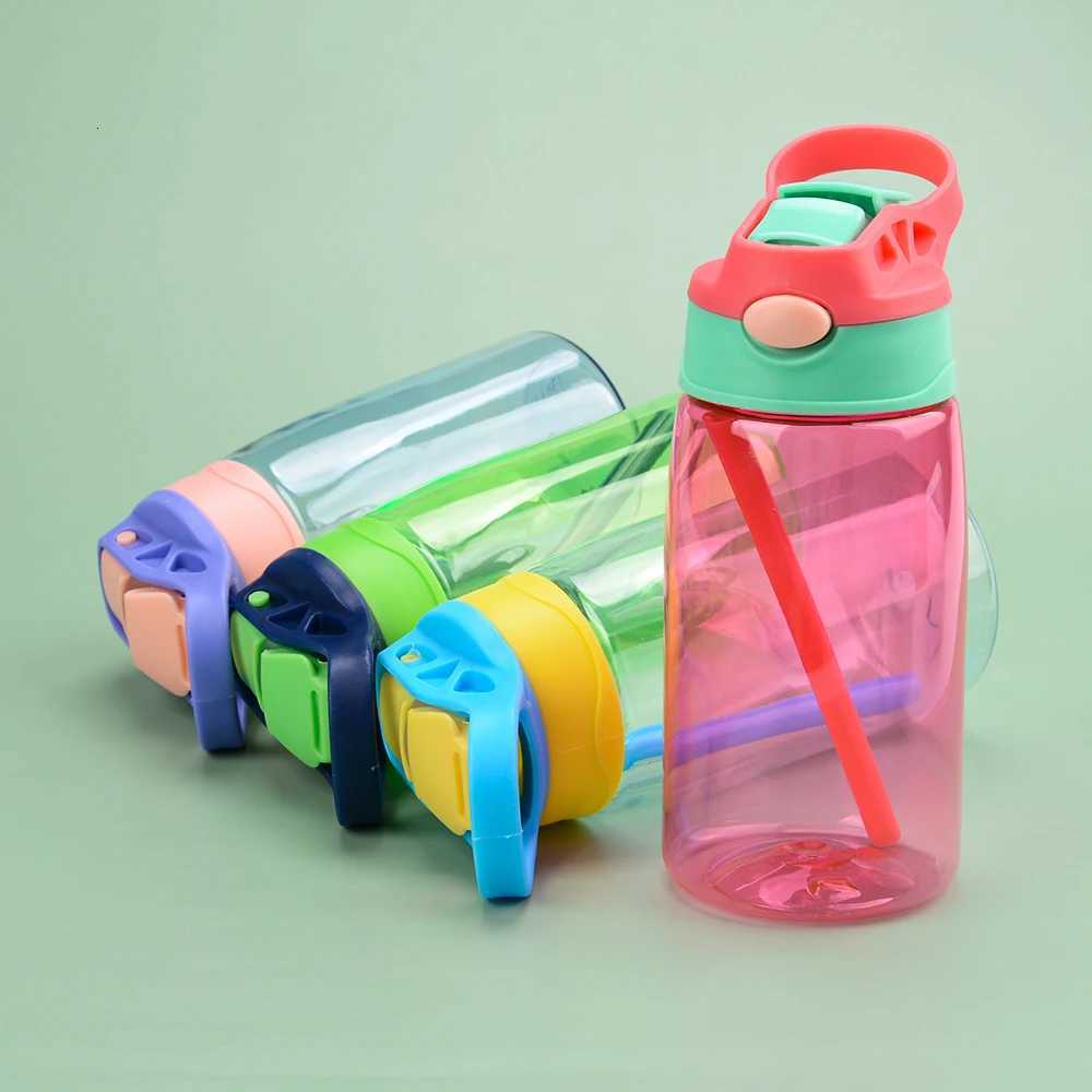 Children Straw Cup Outdoor Sports Water Bottle 480ml PC Plastic Creative Gift BPA Free Drinking Water Portable Sports Bottles X250806