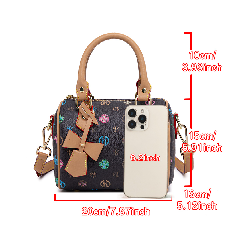 MKF designer bag free shipping Light luxury High quality casual Boston bag simple versatile classic printing vintage handbag for woman