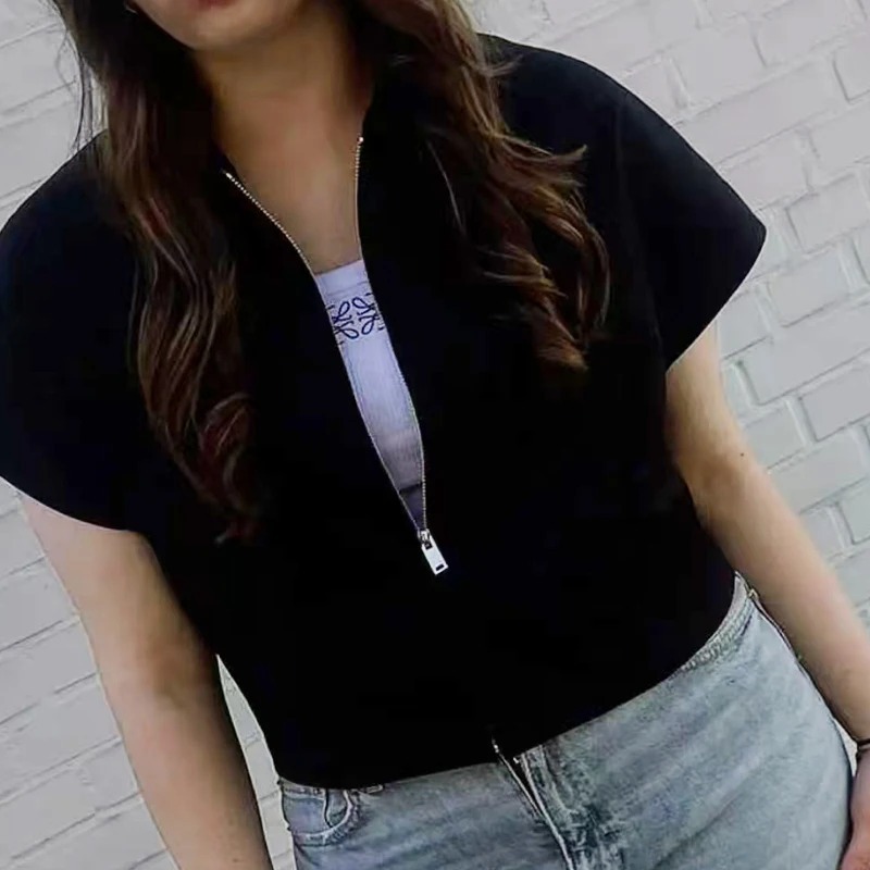 Short Autumn Women's New College Style Polo Jacket