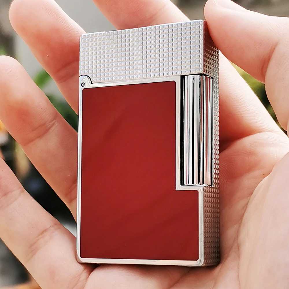 2025 New L2 Gas Lighters Brass Lacquer Luxury Tobacco Smoking Cigarette Tools Men Gifts Collections Dropshipping G250910