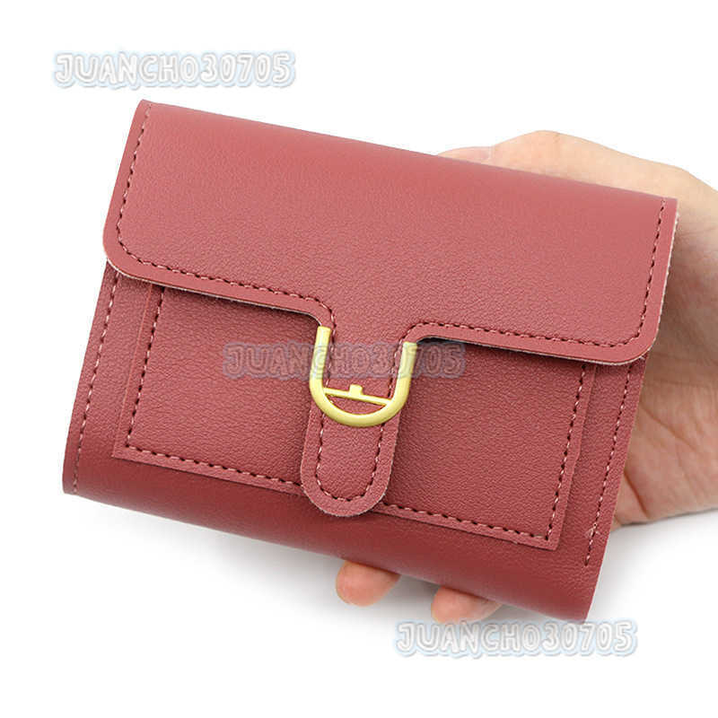 Womens Wallet Short Small Discount Simple Solid Color Zero Wallet Bank Card Change Handbag H250806