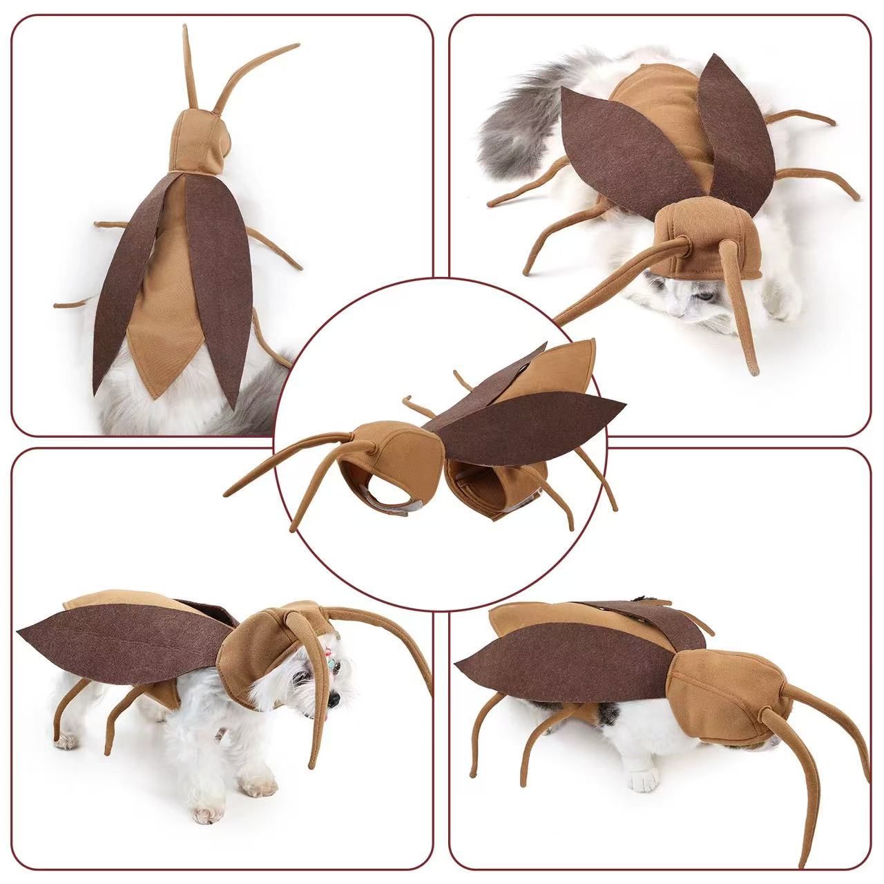 Pet Halloween Christmas Cockroach Transformation Costume Holiday Wacky Costume Dog Cat General