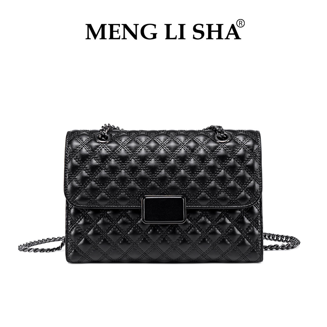 MENG LI SHA Korean-style new casual and personalized diamond-patterned single - shoulder underarm bags for women Commuting bags with large capacity