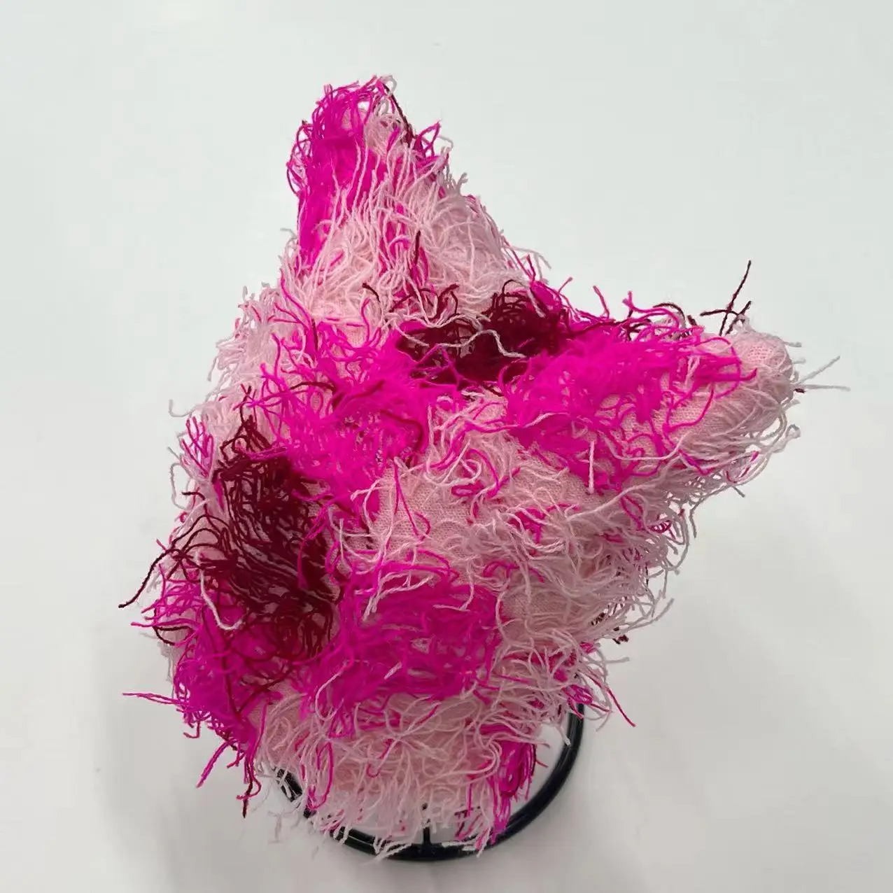 Hip Hop Distressed Knitted Caps Unisex Winter Y2k Cat Ears Little devil Beanies Outdoor Fuzzy Thick Warm Balaclava Hat 250806